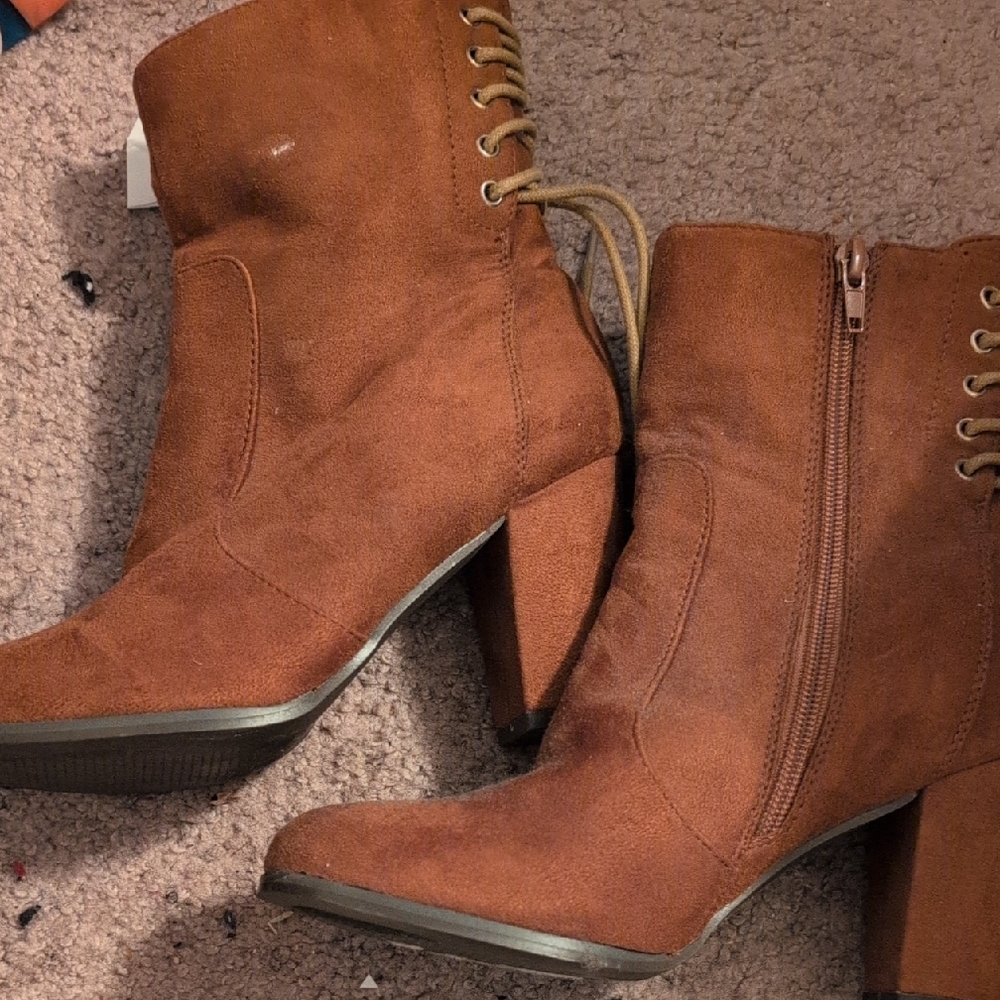 Zanella Brown Heeled Boots with Classic Design